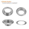 HARFINGTON 20Set Grommets Eyelets with Washers 12mm Copper Metal Eyelets Kit for Fabric Curtain Tarps Leather Belt Shoes Bag DIY, Silver Tone view 4