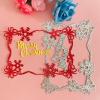 MANGOUSONG Metal Cutting Die for Scrapbooking,14x10cm Rectangle Snowflake Christmas Metal Cutting Dies Scrapbook Paper Cards Embossing Craft view 1