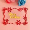 MANGOUSONG Metal Cutting Die for Scrapbooking,14x10cm Rectangle Snowflake Christmas Metal Cutting Dies Scrapbook Paper Cards Embossing Craft view 2