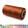 Flat Waxed Thread for Leather Sewing String Polyester Cord Stitching Bookbinding DIY Weave Craft (1.2mm 300D, Caramel) view 1