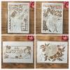 JIAPAILAIYUN Stencils for Painting,4Pcs A4 29cm Goddess Flower Reusable Drawing Craft Stencil for Painting on Wood,Rock,Wall,Tile,Furniture,Canvas,Journal view 1
