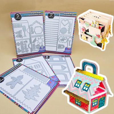 Alinacutle Mini Album&Snowhouse Metal Cutting Die Cut for Paper Craft DIY Albums Gift and Scrapbooking Journal Planner Adventure Book Template