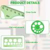 5 Pieces Circle Template - Plastic Circle and Oval Measuring Templates Circle Guide Stencil Geometry Rulers Geometric Drawings Templates for Office School Building Formwork Drawings Template view 3