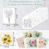 Ctosree 12 Sets Pre Drawn Canvas Kit for Painting Adults Sip and Paint Kit Art Pre Printed Canvas Bulk for Easter Mother's Day Gifts Adult's Date Night(Simple Flower,8 x 10 in) view 2