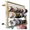 yinjieUS Ribbon Organizer,Ribbon Storage Organizer, Wooden Storage Rack Vinyl Rolls Keeper Wrapping Paper Dispenser view 1