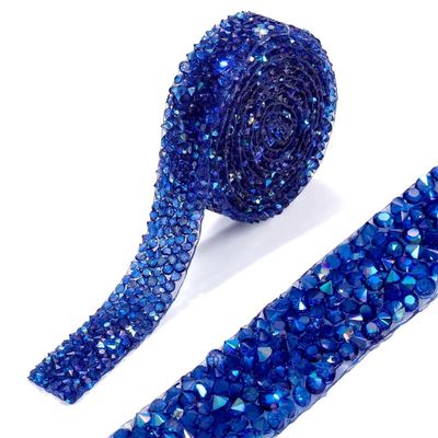 10/15Mm Rhinestone Beaded Trim Rhinestone Ribbon Iron On Chain for DIY Clothing Shoes Dress Decorations