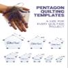 The Quilted Bear Pentagon Quilting Templates 8 Clear Non-Slip Acrylic Quilt Templates for Precise Fabric Cutting & Stress-Free Machine Quilting - Ideal for Quilt & Sewing Supplies (3") view 2