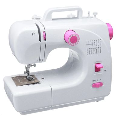 GFAZXDS Sewing Machine Mini 16 Stitches Electric Sewing Machine Portable Clothes Sewing Machine for Curtains Tablecloths (Color : Pink, Size : One size) (Pink One Size) (Pink One Size)