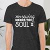 Unisex Sewing Mends The Soul T-Shirt Sewing Life XS/Black view 4