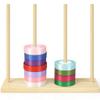 Wooden Ribbon Organizer, Ribbon Rack Storage, Spool Holder, Washi Tape Organizer for Craft Room Sewing Mesh Crochet Thread Tape Wreath Roll Florist Arts Wrapping Gift view 1