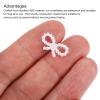 MECCANIXITY 500 Pcs Tiny Glitter Christmas Bows ABS Pearl-Like Bow White Garland for DIY Craft Project New Year Winter Party Valentines Supplies view 3