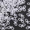 MECCANIXITY 500 Pcs Tiny Glitter Christmas Bows ABS Pearl-Like Bow White Garland for DIY Craft Project New Year Winter Party Valentines Supplies view 4