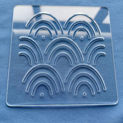 Acrylic Sashiko Stencil, Embroidery Pattern Template, Quilting Stencil Tool, 12 x 12cm (Pattern D)