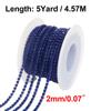 LKXHarleya 5 Yards Crystal Rhinestone Close Chain Trim Bling Bling Diamond Rhinestone Ribbon Strips for DIY Craft Sewing Jewelry Making, Navy Blue, 2mm view 2