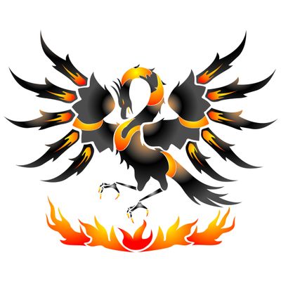 Phoenix Stencil, 17 x 14 inch - Classic Mythical Dragon Bird