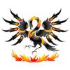 Phoenix Stencil, 17 x 14 inch - Classic Mythical Dragon Bird view 1