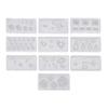 EINCORN 10x Nail Art Mold Decortive Silicone Mold Moon Nail Art Making Tools Resin Casting Molds Manicure Template Craft Art, White view 2