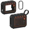 JCHPINE Silicone Cover Case for JBL Go 4 Ultra Portable Bluetooth Speaker, Protective Skin Holder for JBL Go 4 Pro Sound Bluetooth Speaker Accessories (Only Case) (Black) view 1
