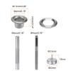 HARFINGTON 100pcs Grommet Tool Kit 4mm Copper Grommet Eyelet Set with Hole Hollow Punch, Grommet Setter Tools for Clothing Leather Fabric Belt, Silver Tone view 2
