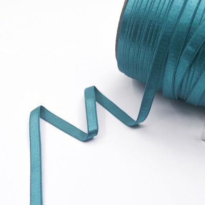 Nine Looms 10 Yards 3/8" 10mm Deep Lake Elastics Spandex Bands Shiny Nylon Bra Strap Shoulder Tape Underwear Lingerie DIY Sewing Trim Elastic Cord for Sewing Waistband & Pants Waist (10Y Deep Lake)