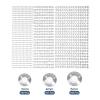 MECCANIXITY 1532Pcs 3 Sheets Rhinestone Stickers 3/4/5 mm Self Adhesive Rhinestones Gems Glitter Stickers for DIY Decoration Craft Face Eye Nails Hair Make Up, Silver view 3