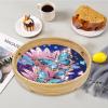 ARTopet DIY Diamond Tray Round Diamond Art Painting Creative Design Handmade Wooden Tray Dinner Plate Diamond Art for Coffee Living Room Home Organizer Diameter 25.5cm view 2