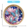 ARTopet DIY Diamond Tray Round Diamond Art Painting Creative Design Handmade Wooden Tray Dinner Plate Diamond Art for Coffee Living Room Home Organizer Diameter 25.5cm view 3