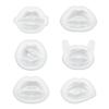 Kenntsh 6Piece Resin Molds, 3D Lips DIY Keychain Making Pendants Ornaments Decoration White view 1