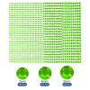 MECCANIXITY 1532Pcs 3 Sheets Rhinestone Stickers 3/4/5 mm Self Adhesive Rhinestones Gems Glitter Stickers for DIY Decoration Craft Face Eye Nails Hair Make Up, Fruit Green view 3