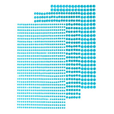 MECCANIXITY 1532Pcs 3 Sheets Rhinestone Stickers 3/4/5 mm Self Adhesive Rhinestones Gems Glitter Stickers for DIY Decoration Craft Face Eye Nails Hair Make Up, Water Blue
