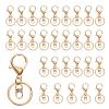uxcell Lobster Claw Clasps Keychain, 30 Pcs Lobster Claw Clasp Hook with Swivel Trigger Clip and Flat Split Keychain Ring for DIY Craft Key Chain Accessories, Metal view 1