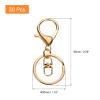 uxcell Lobster Claw Clasps Keychain, 30 Pcs Lobster Claw Clasp Hook with Swivel Trigger Clip and Flat Split Keychain Ring for DIY Craft Key Chain Accessories, Metal view 2