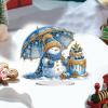 ARTopet DIY Diamond Desktop Ornaments Diamond Art Full Round Drill Paint by Numbers Mosaic Kits Tabletop Ornaments Single Sided Diamond Design Home Decor-Snowman07 view 3