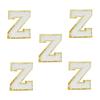 5 PCS 2.16 White Chenille Letter Patches, Self Adhesive Letters Patches for Clothing, Stick on Letters for Travel Bags Hats Backpacks Jeans Shoes Craft Laptop (Letter Z) view 1