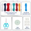 INFUNLY 8 Sets Independence Day Macrame Keychain Kit Boho Macrame Keychain Making Kit to Make Cute Keychains Adult DIY Crafts Projects for Women and Macrame Kit for Beginners with Instruction view 2