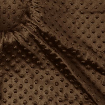 Homiest Minky Dot Fabric by The Yard, 2 Yards x 60 Inch Wide Soft Plush Fabric Chocolate Brown Fleece Fabric, Cuddle Minky Fabric for Blanket, Pillow Covers, Clothing, Scarf, Beanie, Sewing