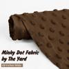 Homiest Minky Dot Fabric by The Yard, 2 Yards x 60 Inch Wide Soft Plush Fabric Chocolate Brown Fleece Fabric, Cuddle Minky Fabric for Blanket, Pillow Covers, Clothing, Scarf, Beanie, Sewing view 4