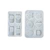 MEELYHOME Clear Quicksands Cat Paw Phone Silicone Molds Shaker Oil UV Resin Epoxy Keychain Mold for Pendant Jewelry Making, 20X13.5X1.2CM, Style 2 view 2