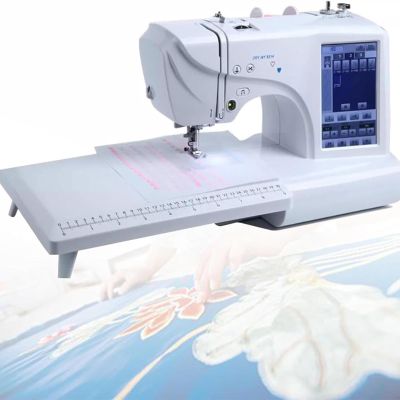 Computerized home sewing machine,multifunctional embroidery sewing machine,7 inch touch screen digital electric embroidery machine for home decoration