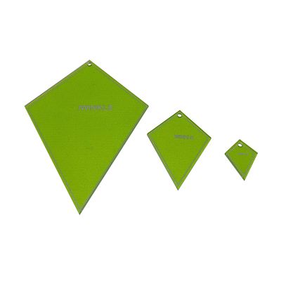 NIHUIFA Periwinkle Quilting Templates Stencils Handmade Sewing Patterns Acrylic Tool for Pillow Quilt Cushion 3 Set Periwinkle Plates Quilting Templates Sewing Template, as described