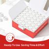 Poolin Prewound Bobbins, Richword Selected Plastic Sided, 144pcs Size L(SA155), 75D/2(60WT) Polyester Bobbin Thread for Commercial Multi Needles Embroidery Machine, White 110 Yards view 2