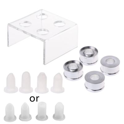 EINCORN 9 PCS Silicone Lipstick Mold with Metal and Stand Set Simple Making Cosmetic Mold Crafts Tool Easy to Use, As the Picture Shows