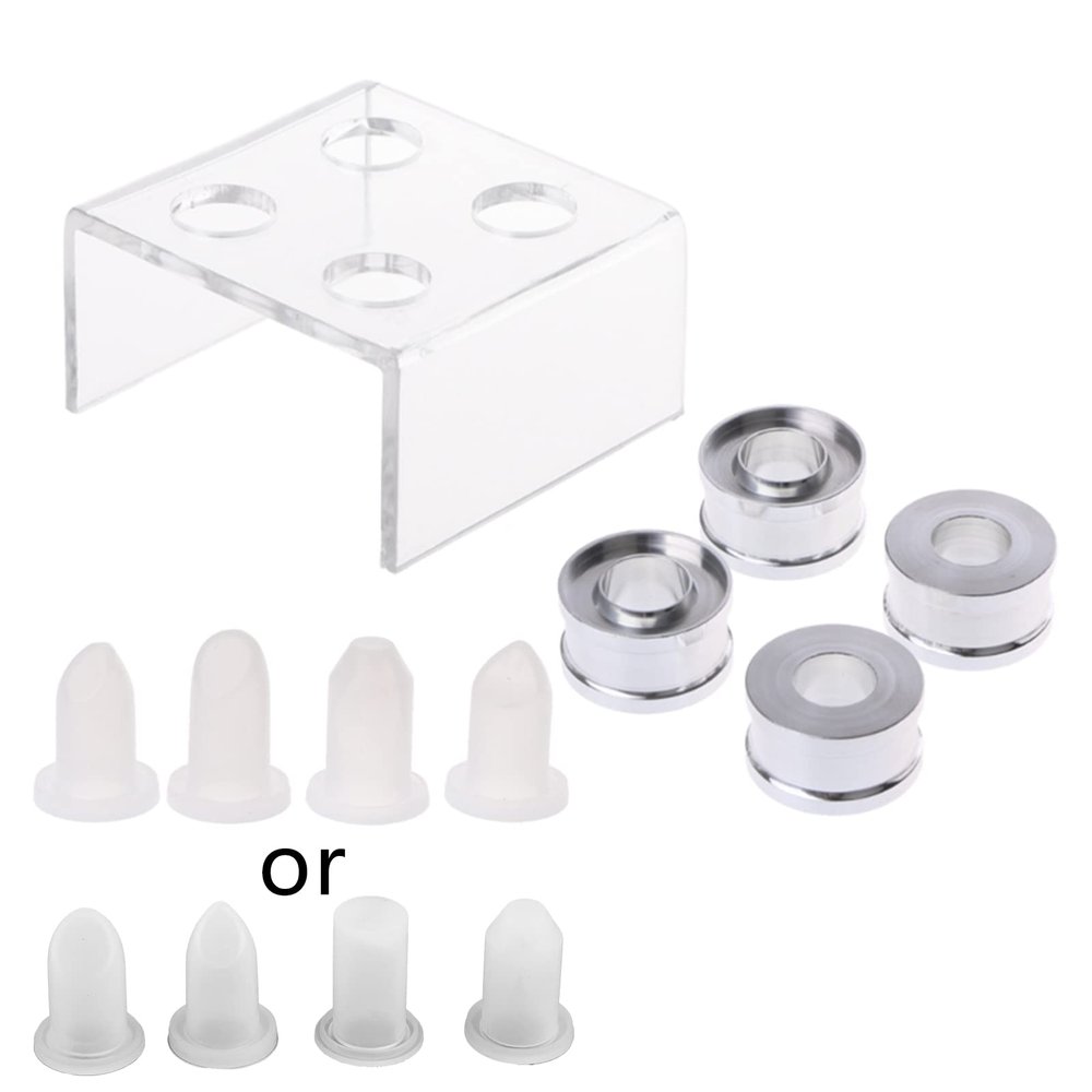 EINCORN 9 PCS Silicone Lipstick Mold with Metal and Stand Set Simple Making Cosmetic Mold Crafts Tool Easy to Use, As the Picture Shows