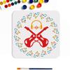 MAYJOYDIY Guitar Music Note Stencil 11.8x11.8inch Reusable Music Theme Template Earphone Audio Pattern PET Hollowing Template Symmetrical Pattern Stencil for Painting Wall Home Decor view 1