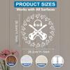 MAYJOYDIY Guitar Music Note Stencil 11.8x11.8inch Reusable Music Theme Template Earphone Audio Pattern PET Hollowing Template Symmetrical Pattern Stencil for Painting Wall Home Decor view 4