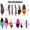 FeelfunFeather 12PCS Multicolor Hat Feathers for Western Cowboy, Oktoberfest, Trilby & Fedora Hats - Unisex Adult view 2