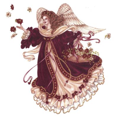 Christmas Angel Overglaze Ceramic Decals 5 Inch (1 Decal)