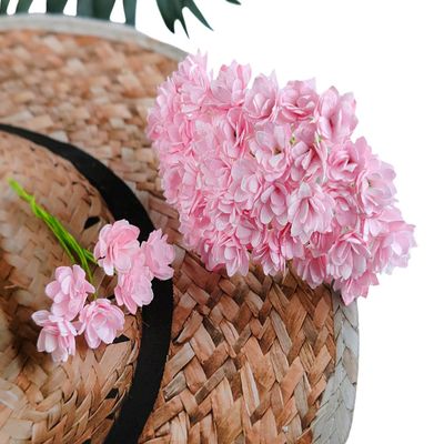 HukDok Gypsophila Flower Mulberry Paper Artificial Flowers Wedding Party Decoration DIY Home Decor Craft Cards Supplies Scrapbooking Embellishment (Pink)