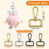 16pcs Lobster Claw Swivel Clasps 1 Metal D Ring Snap Hooks Trigger D Rings Purse Hardware Push Gate Snap Hooks Trigger Clips for Purse Keychain Strap Making(4 Colors, 2.5cm Inside Diameter) view 3