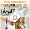 16pcs Lobster Claw Swivel Clasps 1 Metal D Ring Snap Hooks Trigger D Rings Purse Hardware Push Gate Snap Hooks Trigger Clips for Purse Keychain Strap Making(4 Colors, 2.5cm Inside Diameter) view 4